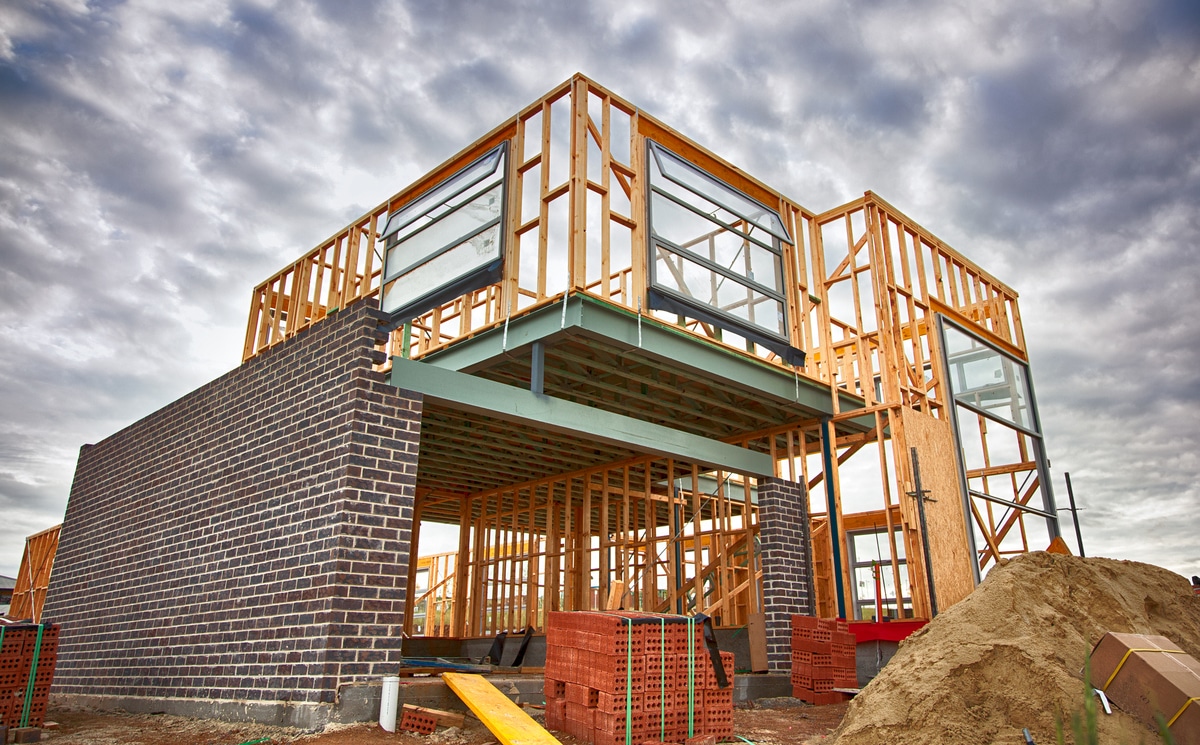 Home under construction New construction windows